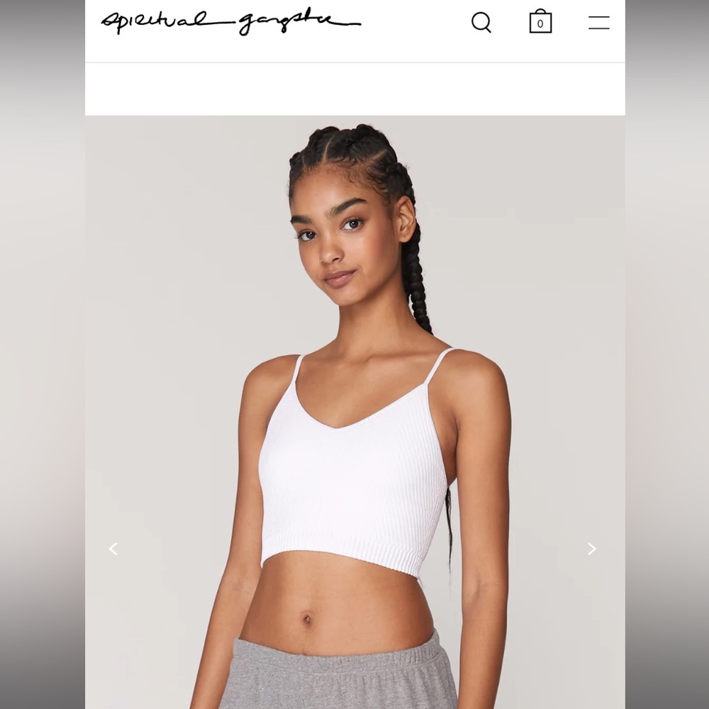 NWT Spiritual Gangster Row Seamless Crop Tank M/L - Picture 2 of 11